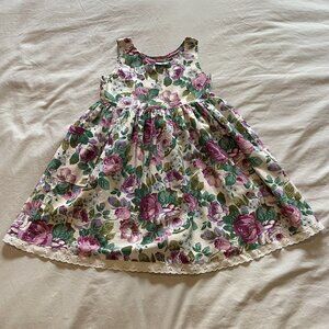 Vintage Purple Roses Sleeveless Dress (6)